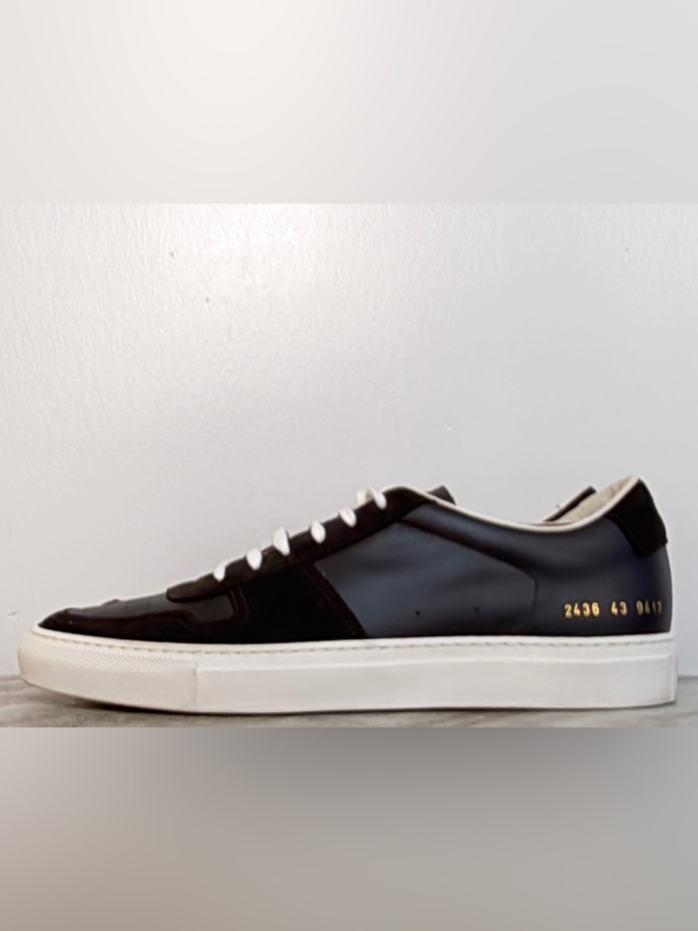 Common Projects B-ball Low Brown White 43 EU 10 US  EUC $550 Minimalist Italy - Picture 4 of 11